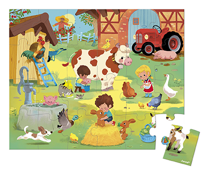 Puzzel een dag op de boerderij - 24 stuks