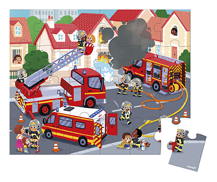 Puzzel brandweermannen - 24 stuks