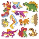 Dikke herkleerfbare stickers - dinosauren - 2 jaar