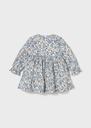 Geprinte velvet babyjurk met bloemen
