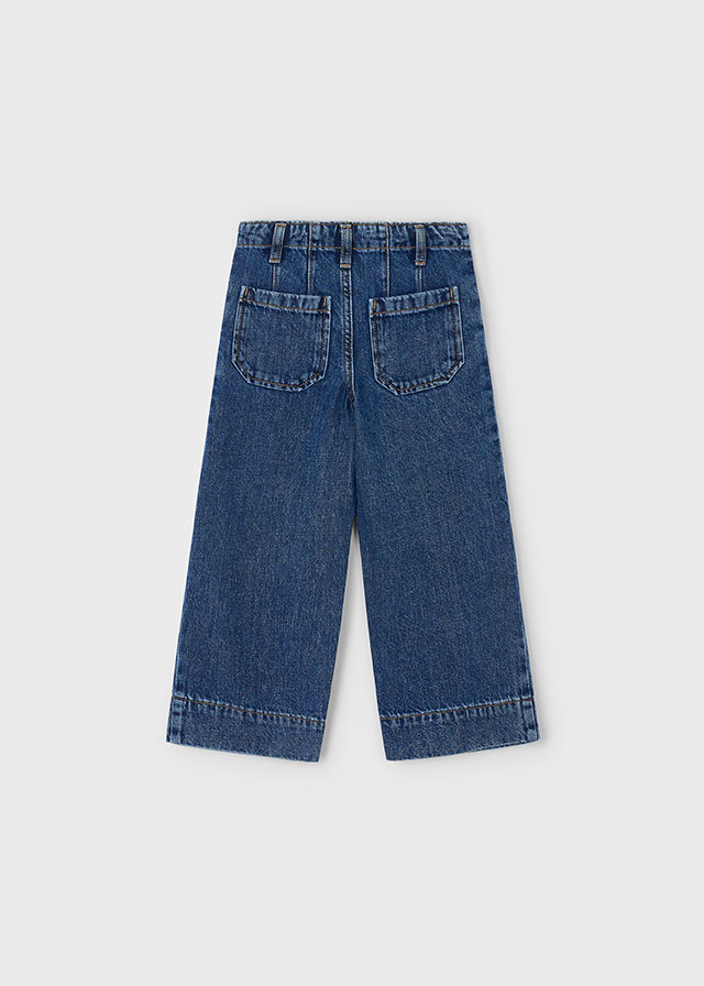 Wijde denim broek