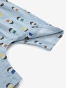 Denim salopette game pawns all over