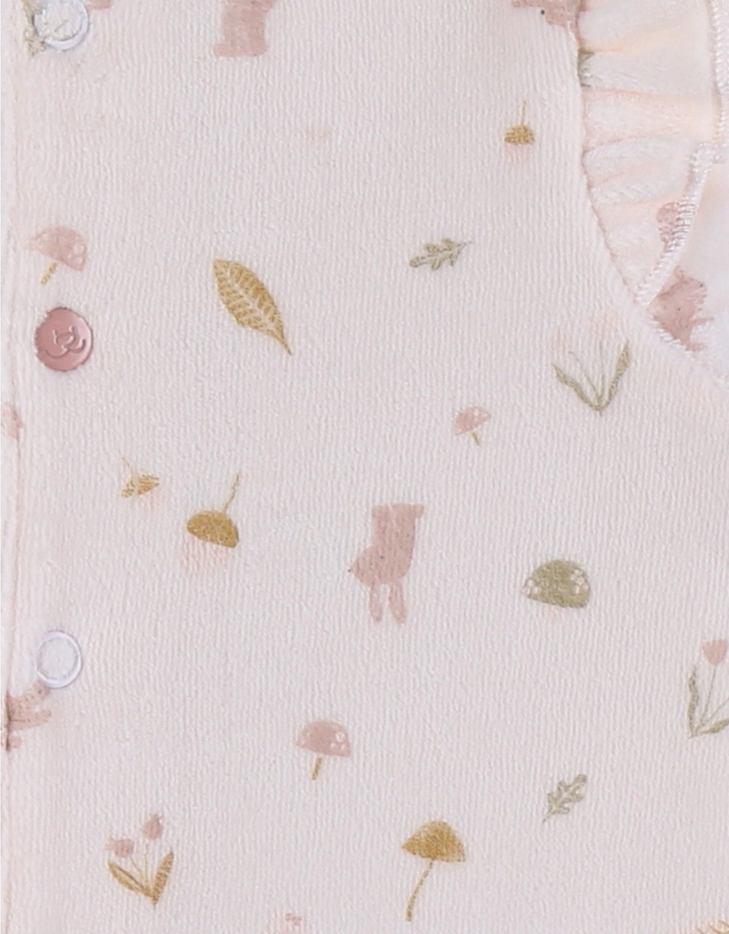 Pyjama met ruches in fluweel - autumn forest