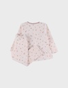 Pyjamaset met bloemen en konijn in fluweel - autumn forest