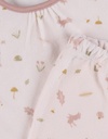 Pyjamaset met bloemen en konijn in fluweel - autumn forest