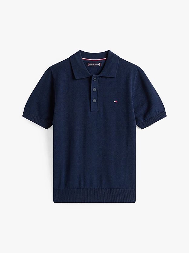 Polo sweater met korte mouwen