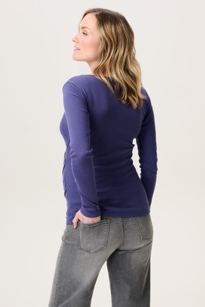 Voedingstop Sara met overslag – biokatoen & lange mouwen