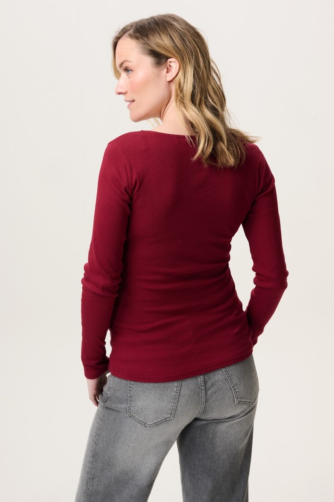 Voedingstop Sara met overslag – biokatoen & lange mouwen