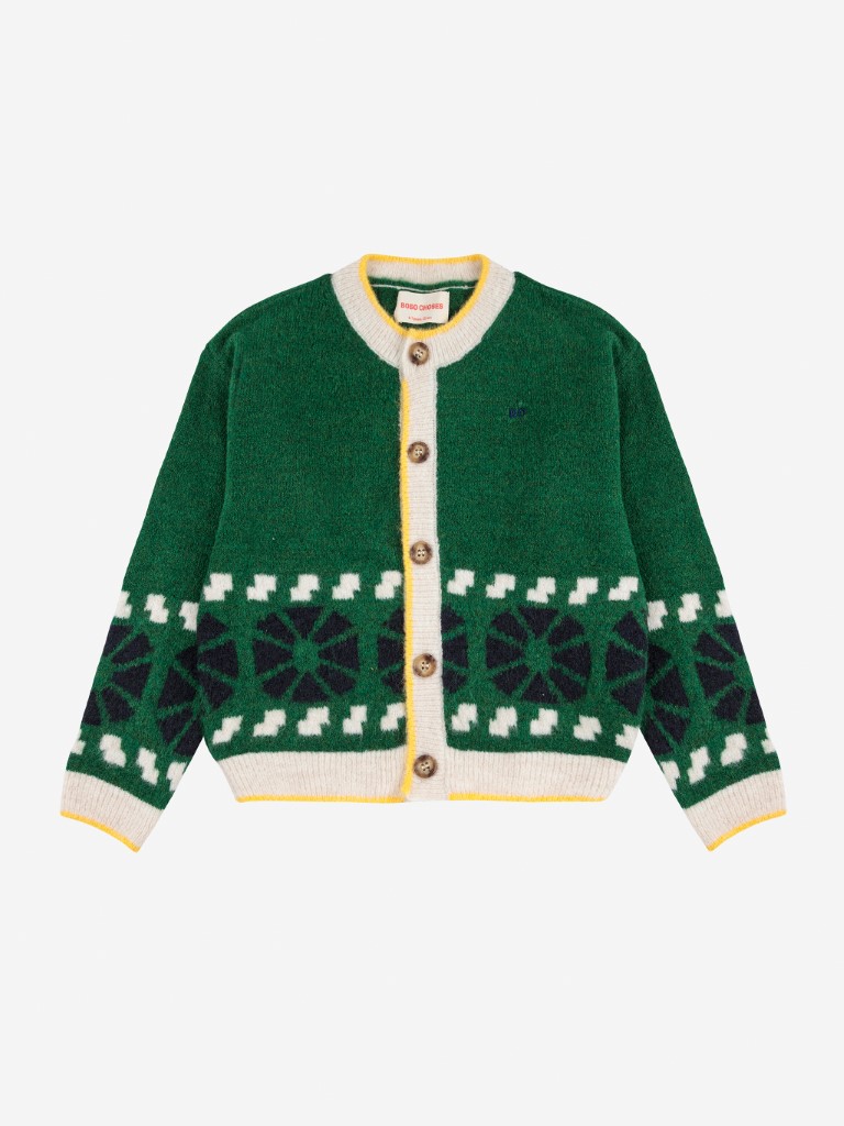 Cardigan Kaleidoscope jacquard