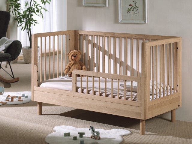 Babybed 70x140cm + ombouw peuterbed eik Forrest