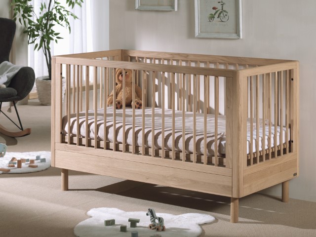 Babybed 70x140cm + ombouw peuterbed eik Forrest