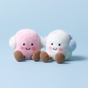 Knuffel amuseables toastie pink and white marshmallows