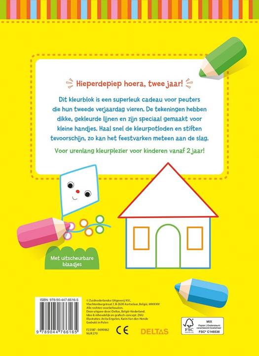 Hoera, 2 jaar! kleurpret voor kleine handjes