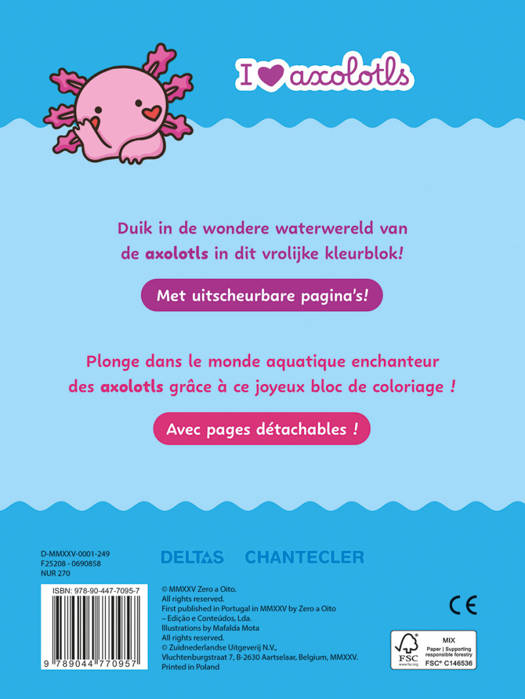 I love axolotls color kleurblok