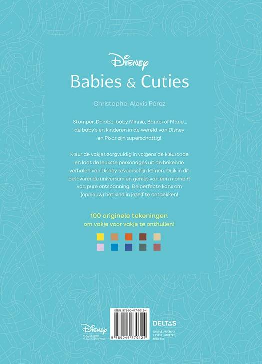 Disney babies & cuties - kleuren op nummer voor volwassenen