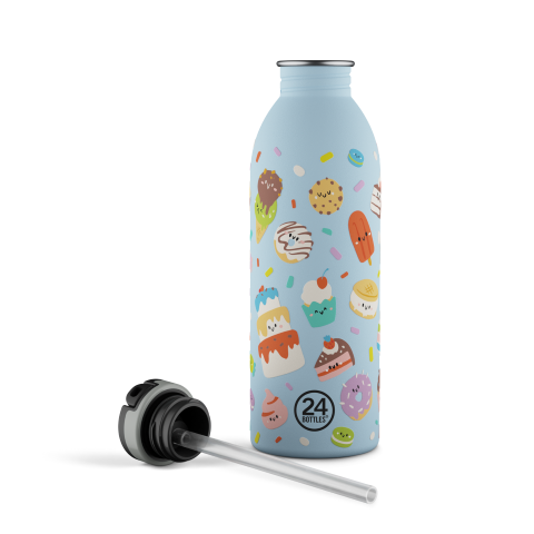 Drinkfles met rietje (500ml)