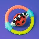 Spin & chew flexible ring rattle