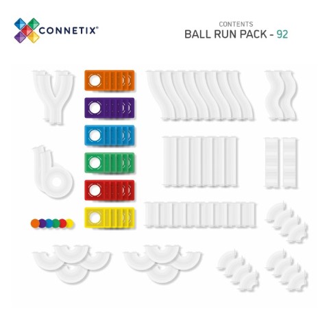 Magnetische tegels ball run pack 92 stuks
