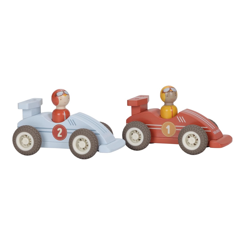 Houten pullback raceauto's