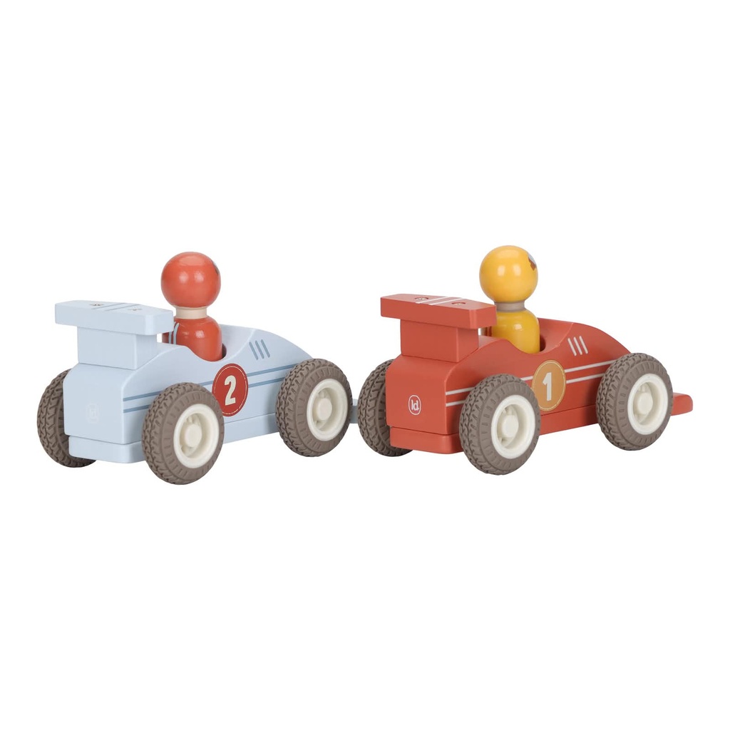 Houten pullback raceauto's
