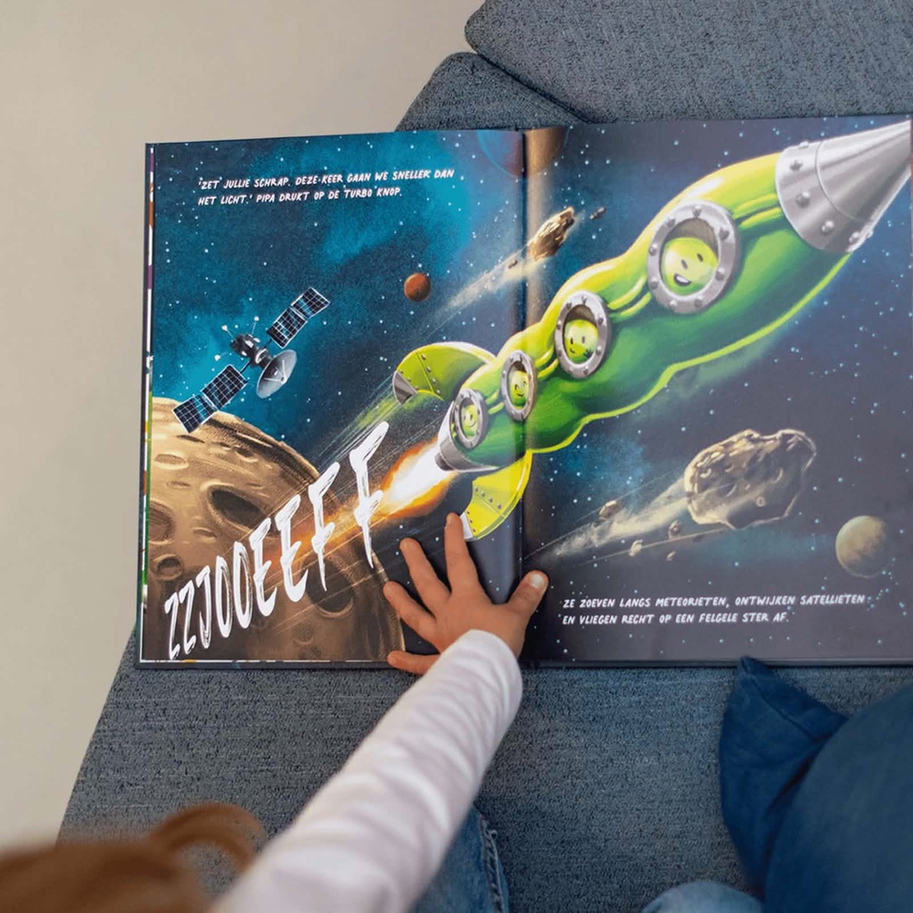 Erwtjes in de ruimte - prentenboek over fantasie