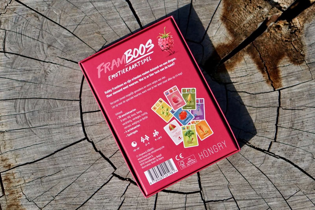 Framboos emotie kaartspel - kaartspel rond gevoelens