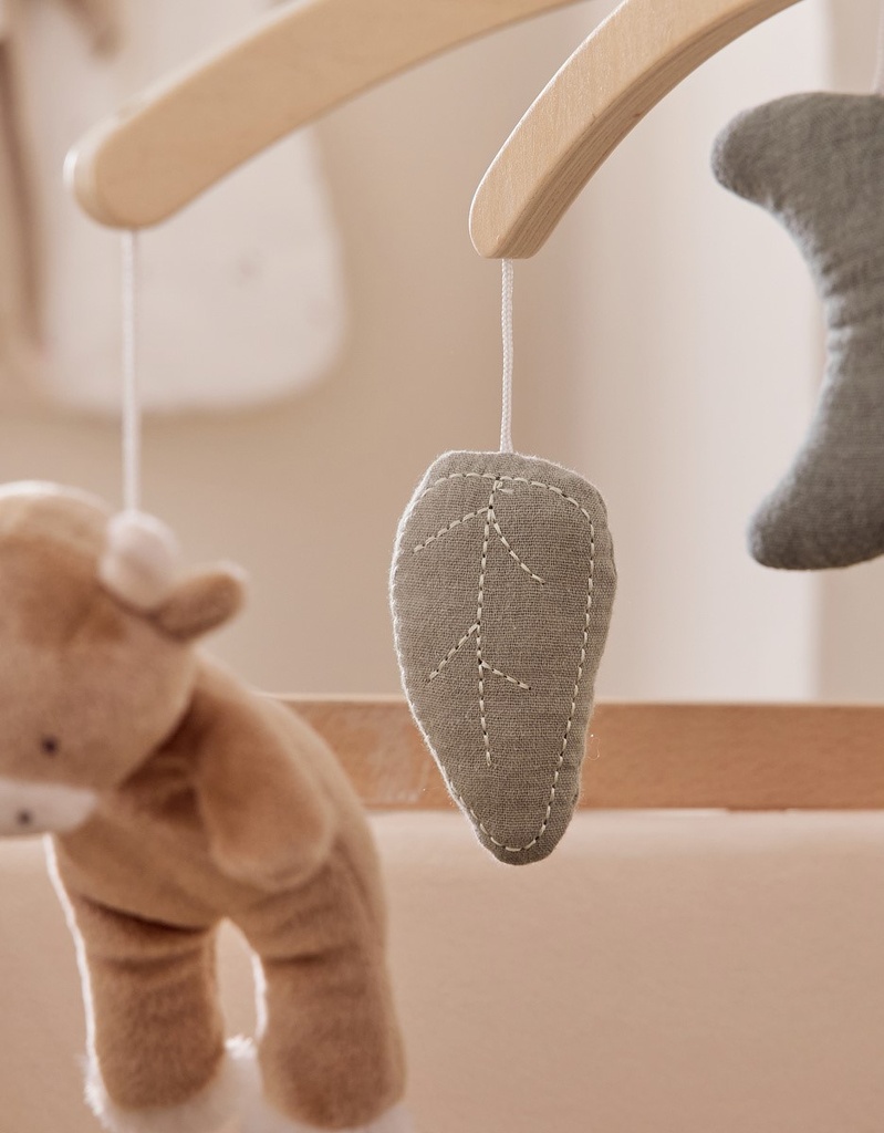 Muziekmobiel met houten arm