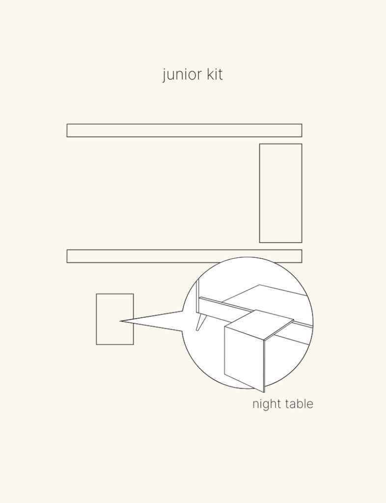 Ombouwkit naar junior bed 170 x 70cm Flow