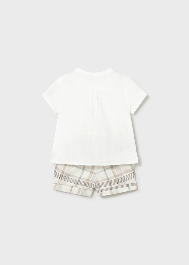 Babyset 2-delig hemd met korte mouwen en short