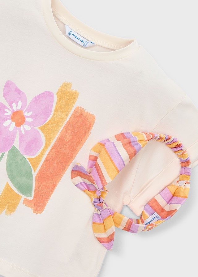 T-shirt korte mouwen met haarband set