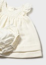 Geborduurde jurk met bloomer