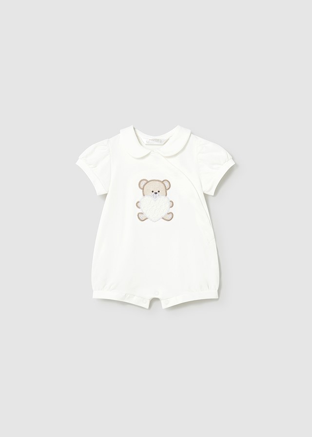 Boxpakje korte mouwen met kraag en borduursel (2 stuks)