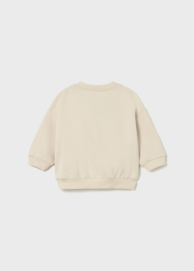 Babysweater lange mouw met kangoeroezak