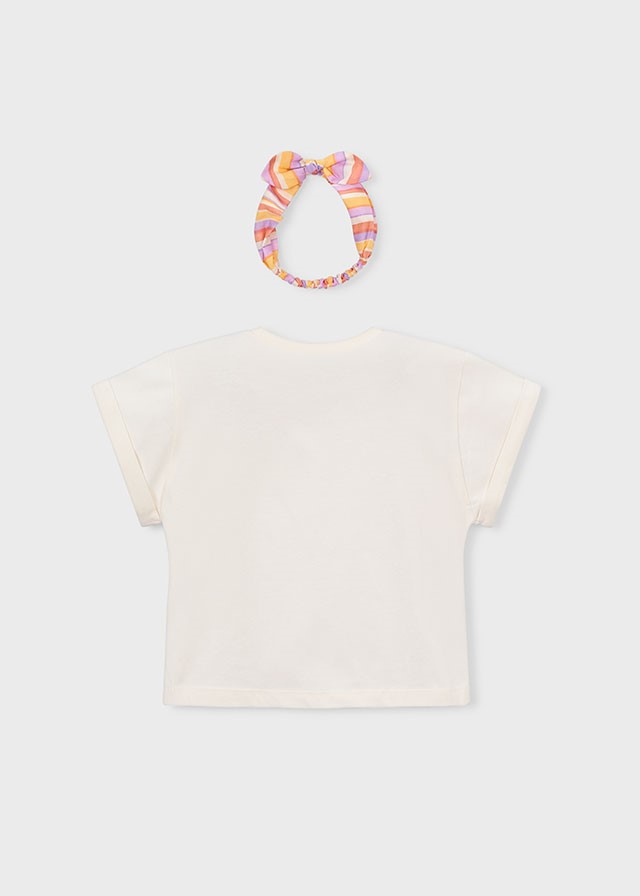 T-shirt korte mouwen met haarband set