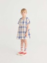 Jurk korte mouw woven fun tartan