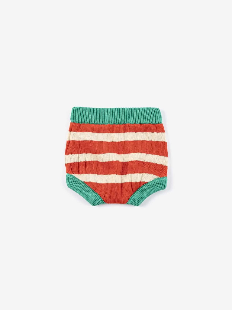 Short gebreid gestreepte culotte