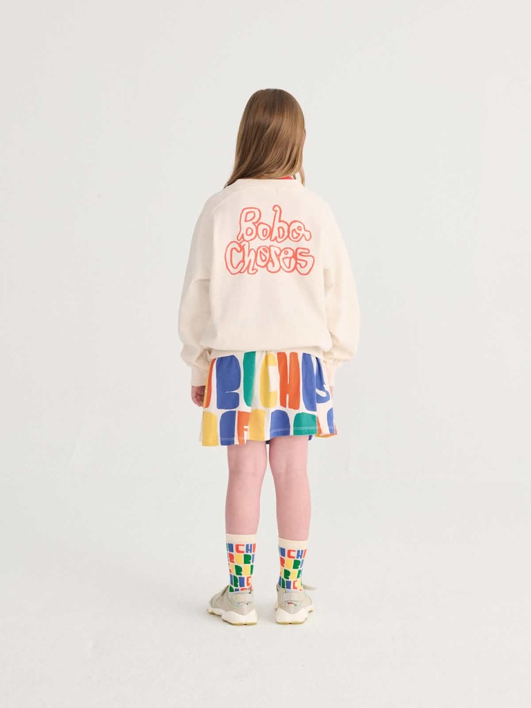 Sweatshirt raglanmouw knit by hand
