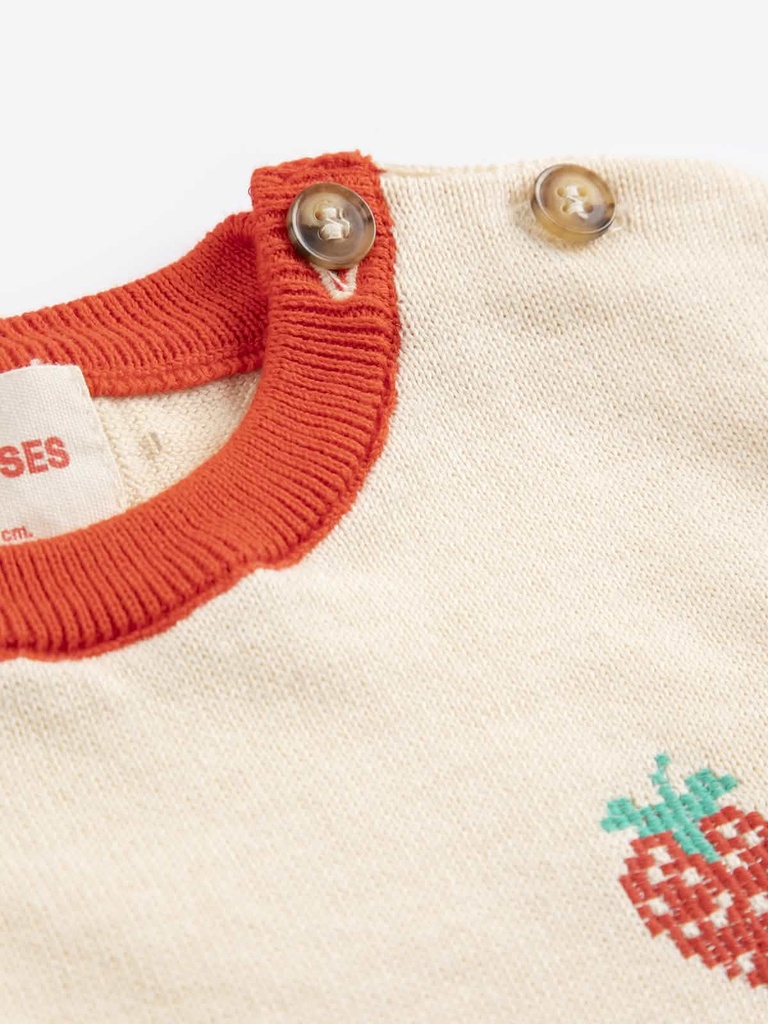 T-shirt gebreid knit pixel aardbei