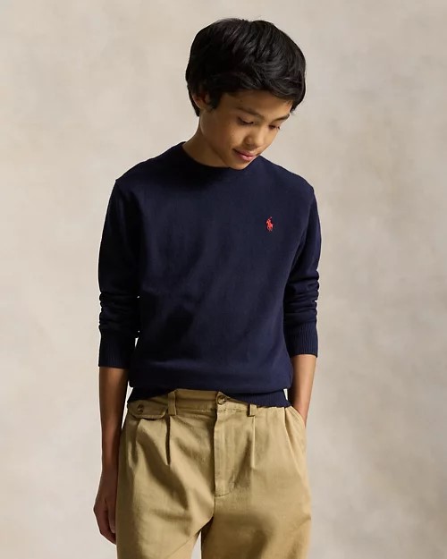 Katoenen trui met ronde hals (8j-16j)