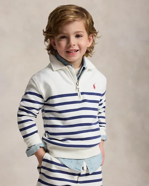 Sweater gestreept french terry (2j-7j)