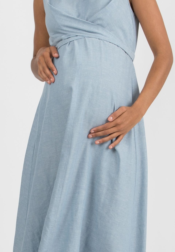 Zwangerschaps- en voedingsjurk Annalisa - linnen