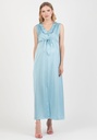 Zwangerschaps- en voedingsjurk Belen maxi - satijnlook