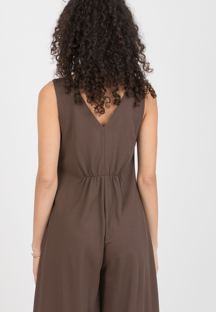 Zwangerschaps- en voedingsjumpsuit Miranda - flared in viscose jersey