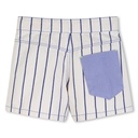 Short katoen streep contrastpockets