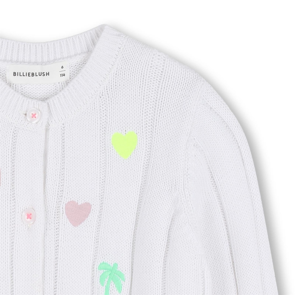 Wollen cardigan gebreid borduurlove