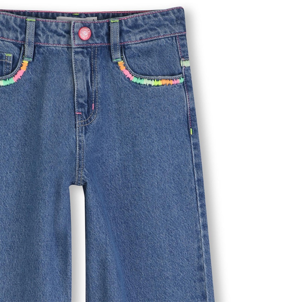 Jeansbroek denim borduur funfit