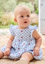 Geblokte jurk met bloomer