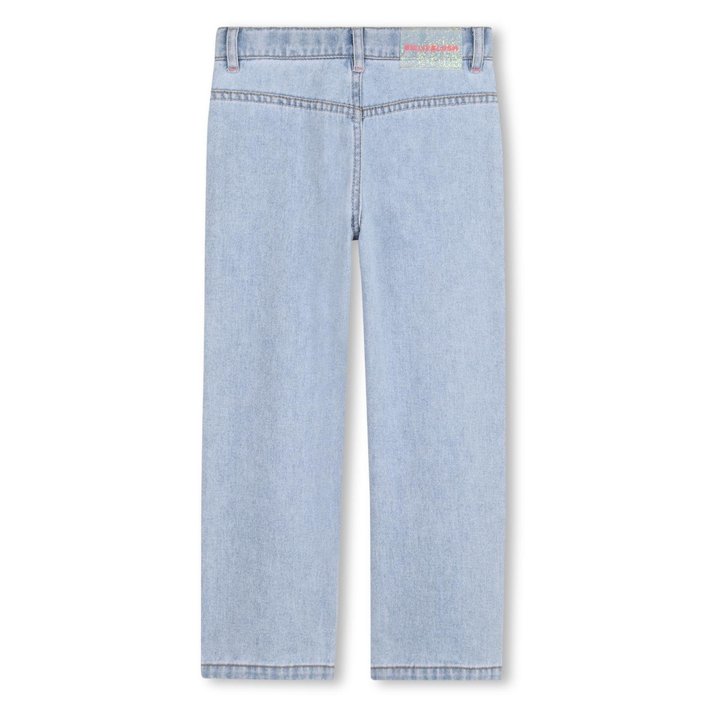 Jeansbroek denim studs straightlook