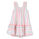 Jurk katoen streep glitterruffles