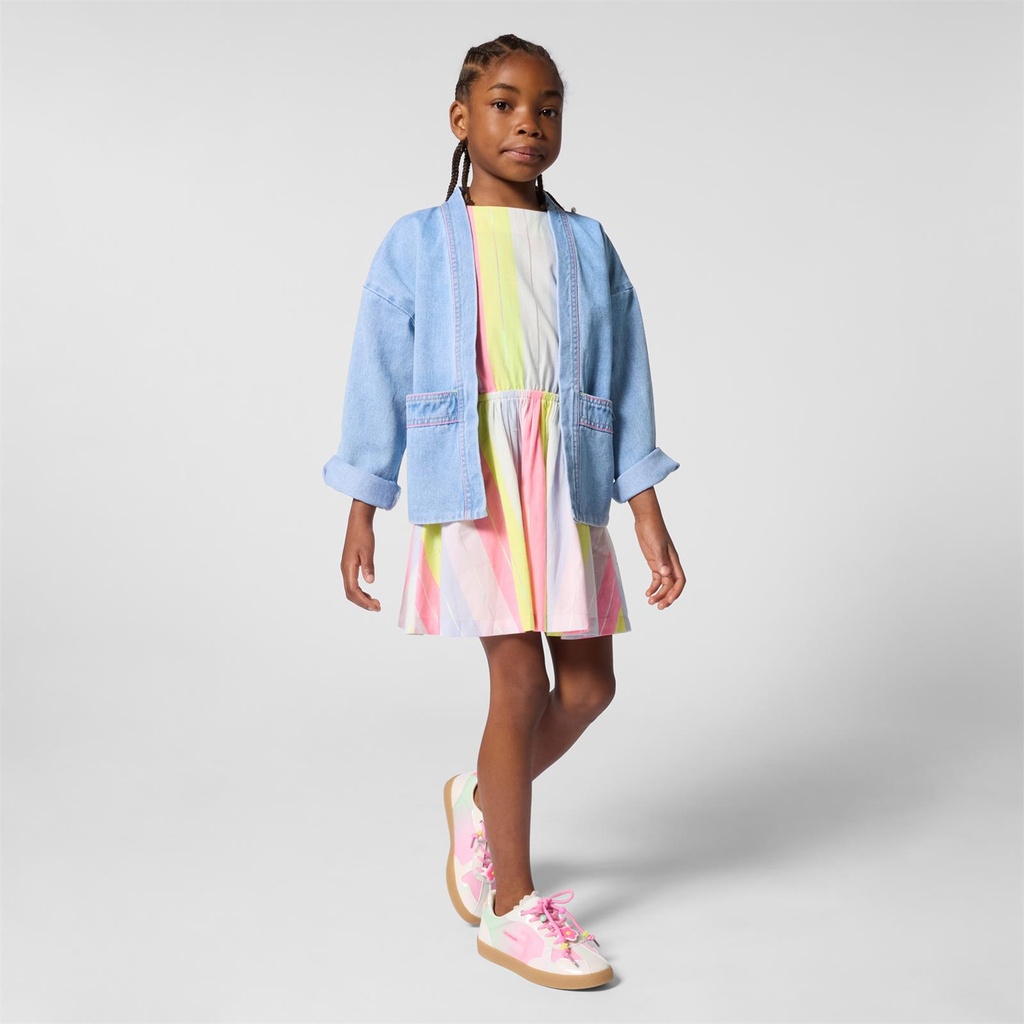 Jurk katoen streep shelllook